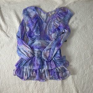 NWOT LOVESHACKFANCY PURPLE MULTI COLOR DRESS